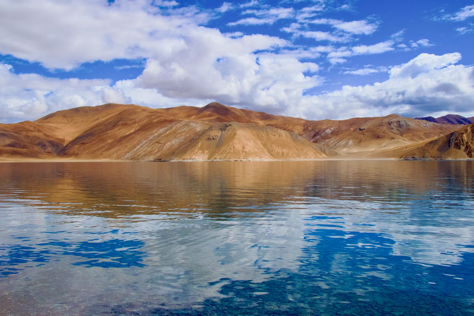 Snow-capped Himalayan peaks and high-altitude desert in Ladakh