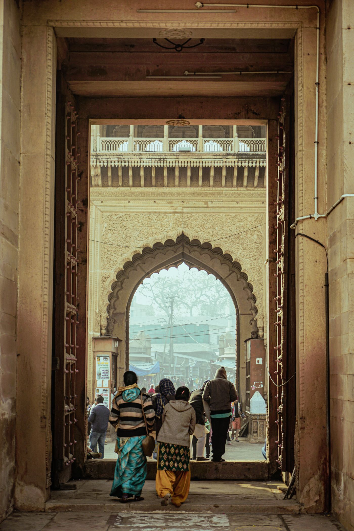 Temple archway in the lanes of Vrindavan