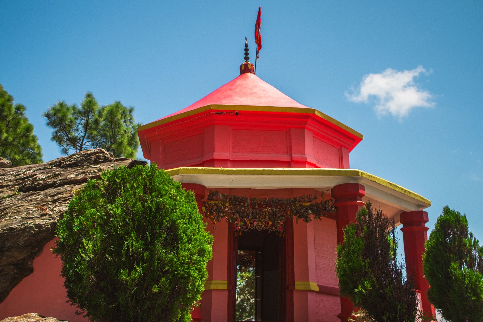 Himalayan Hindu temple on the Badrinath pilgrimage route